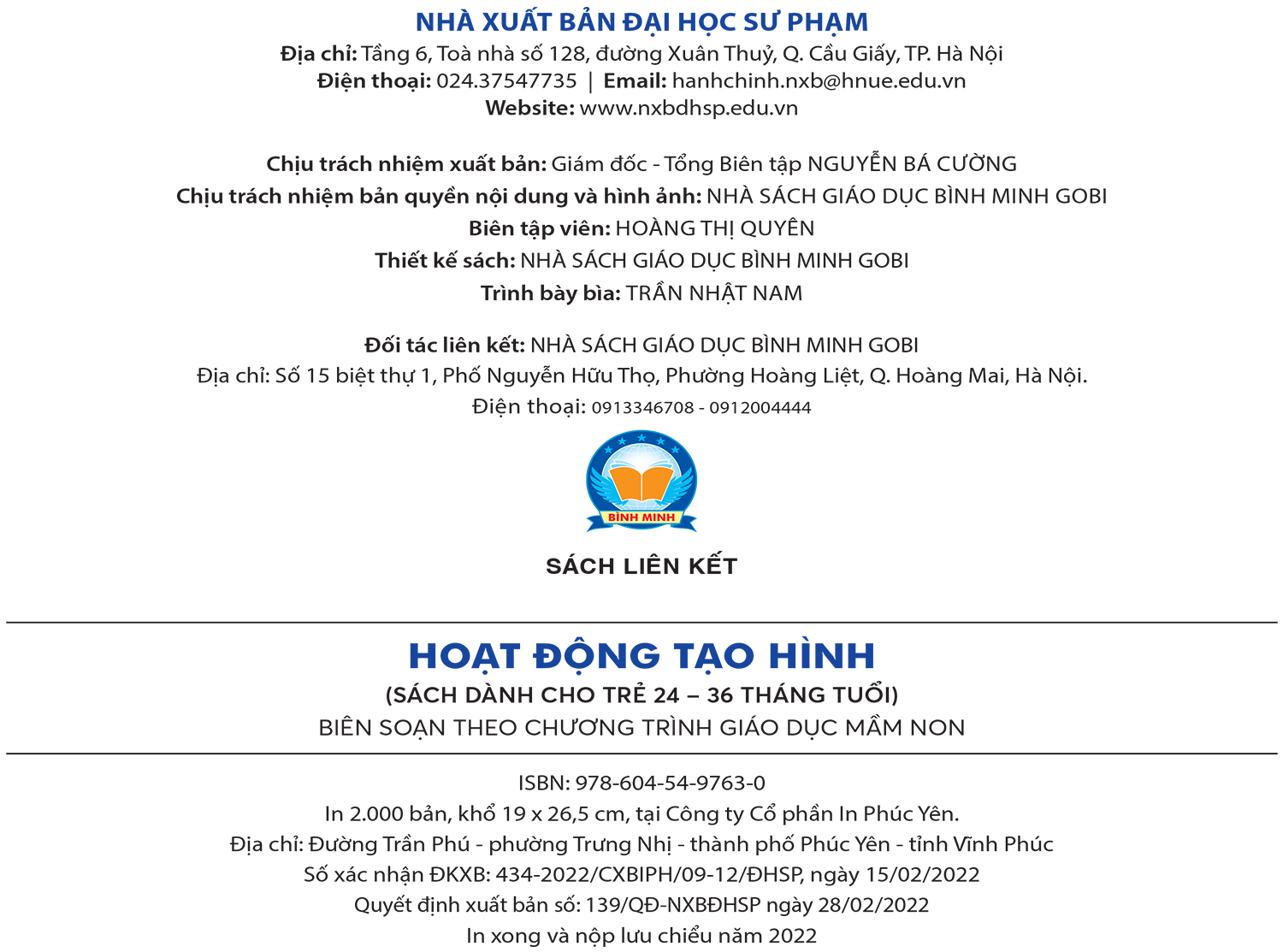 HOẠT ĐỘNG TẠO HÌNH (Sách dành cho trẻ 24-36 tuổi)