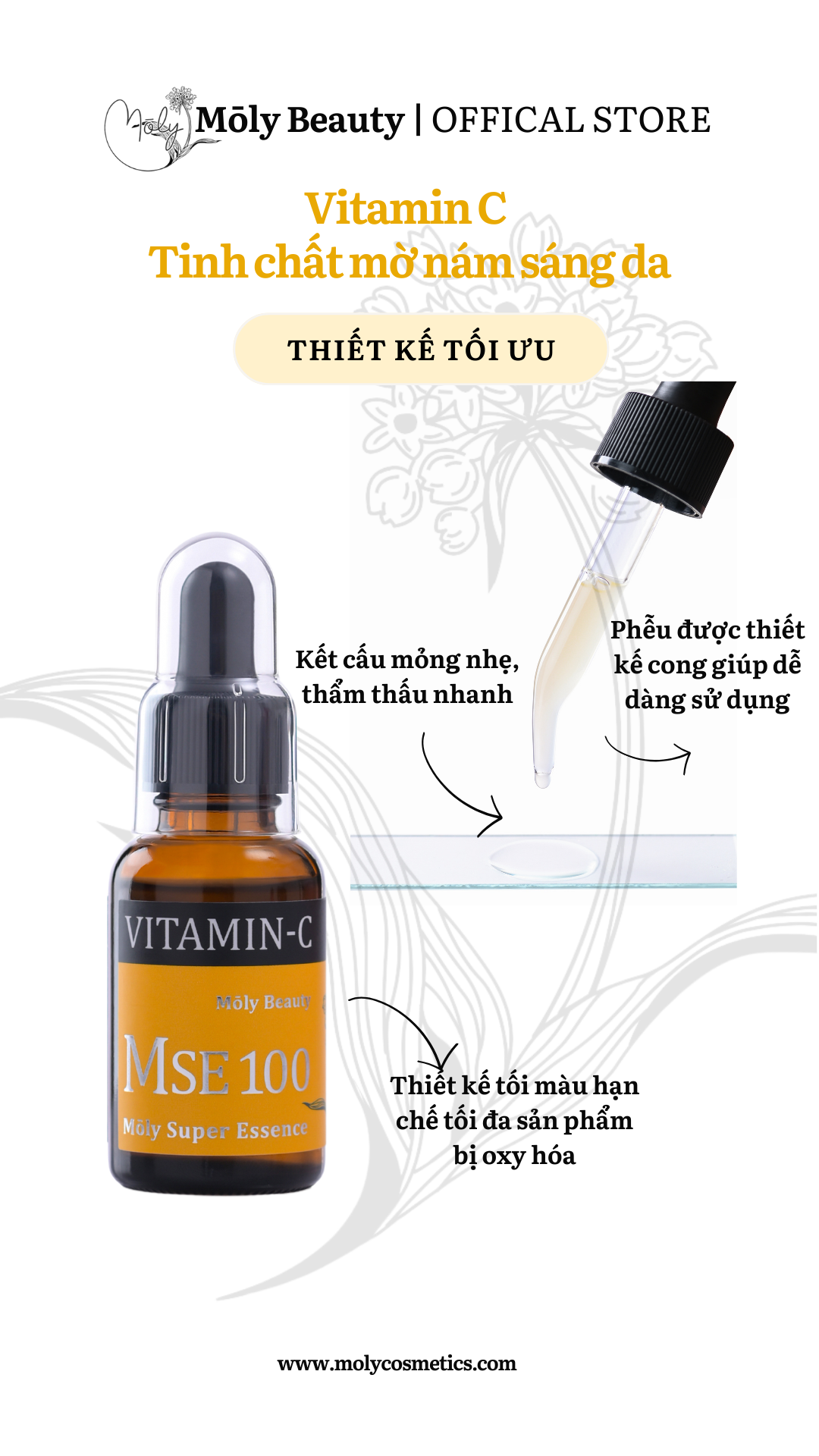 MSE100 Super Essence VC - Tinh chất mờ nám sáng da Vitamin C 30ml – Mōly Beauty