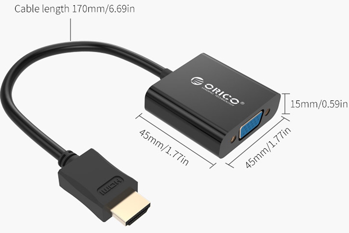 Đầu Chuyển HDMI Sang VGA Orico DHTV-C20 - Hàng Chính Hãng