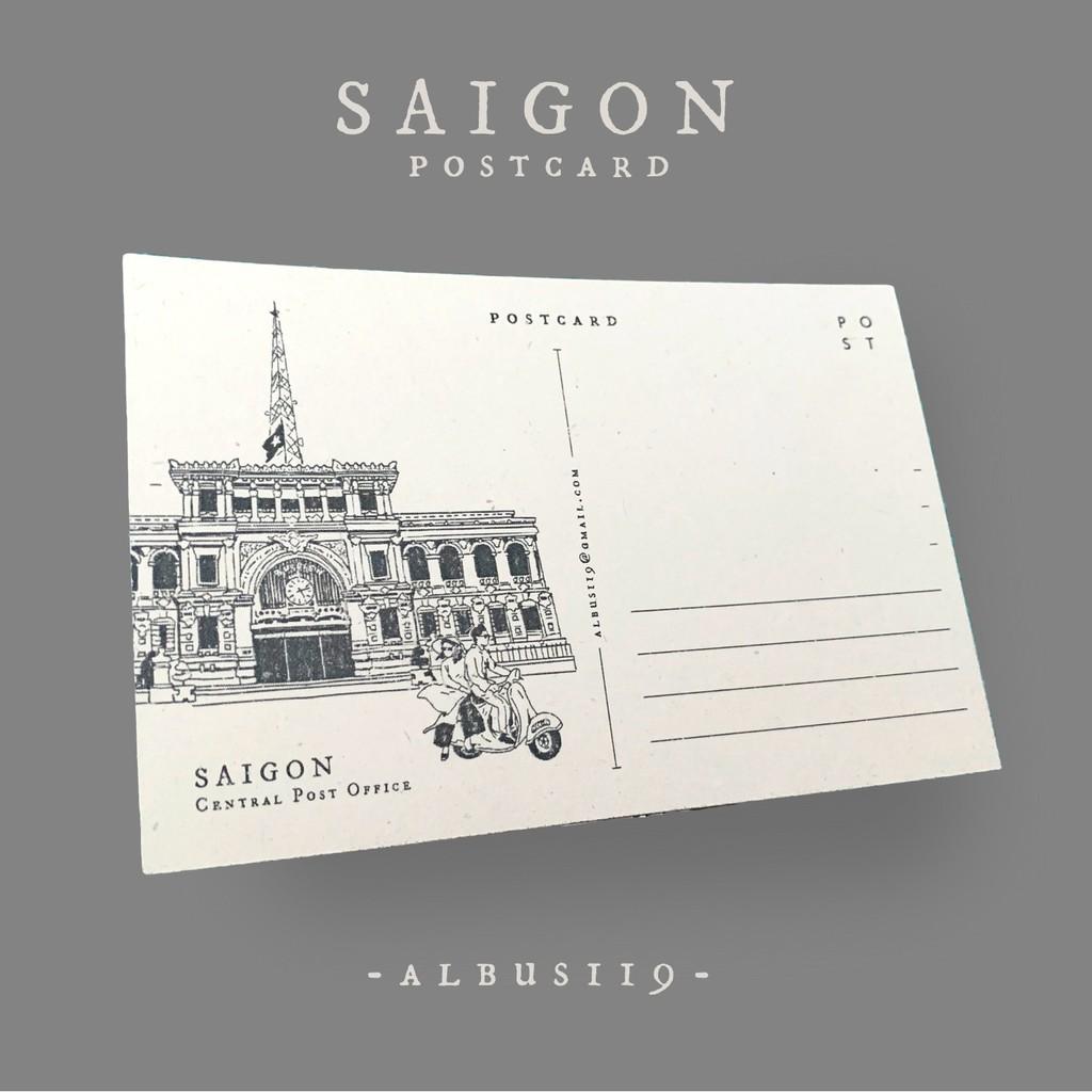 Postcard Saigon | Bưu Thiếp chủ đề Sài Gòn giấy dày | Zip A1