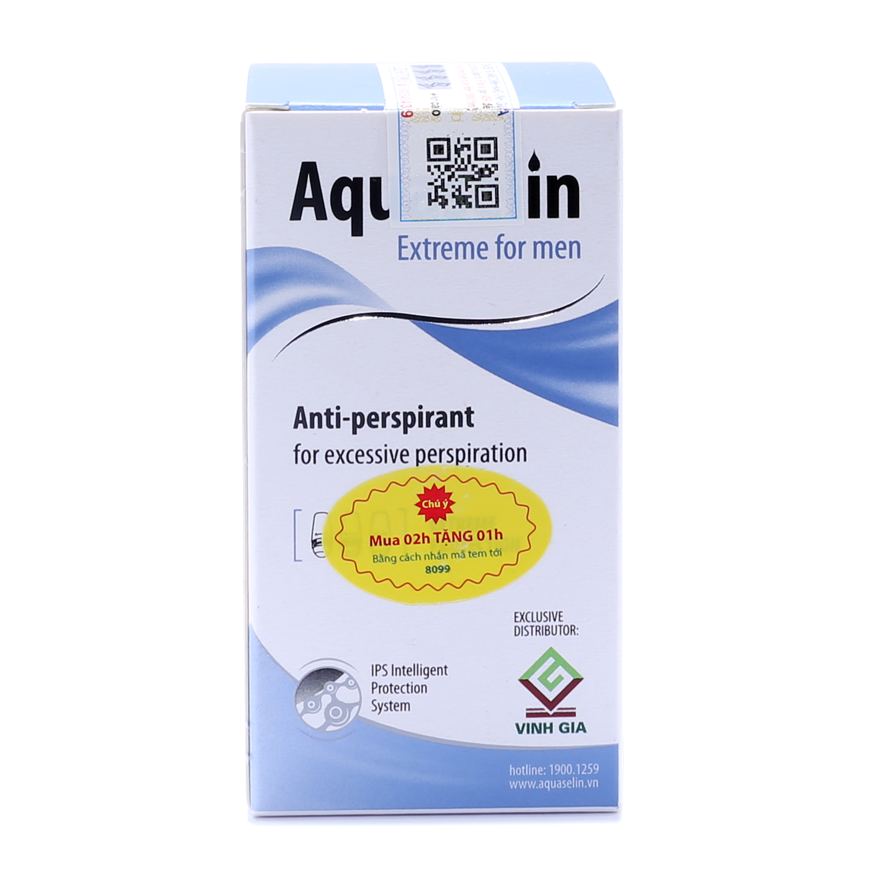 Aquaselin for men 20ml Lăn khử mùi không mùi cho nam - Dùng cho mọi loại da