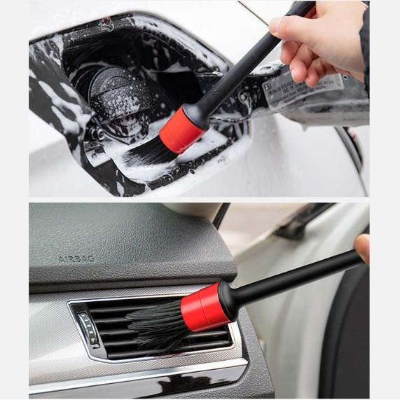 Bộ 5 cọ vệ sinh chi tiết nhỏ trên xe hơi làm sạch máy điều hòa không khí trong xe tiện dụng