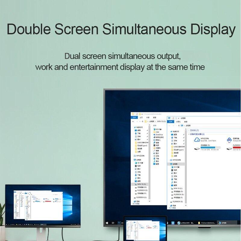 Cáp Chuyển Đổi USB 3.0 Sang HDMI VGA 2 Trong 1 Sang VGA HDMI HD 1080P Cho Mac OS Windows 7/8/10