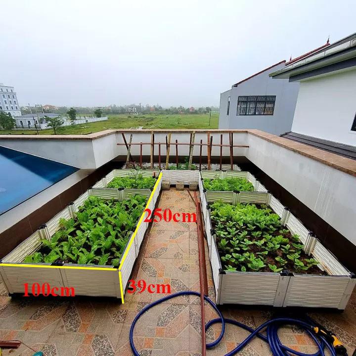Luống Ghép Thông Minh Trồng Rau Sạch Tại Nhà 300x100x22cm