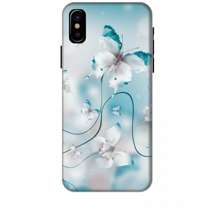 Ốp lưng dành cho điện thoại IPHONE X Cánh Bướm Xanh Mẫu 1