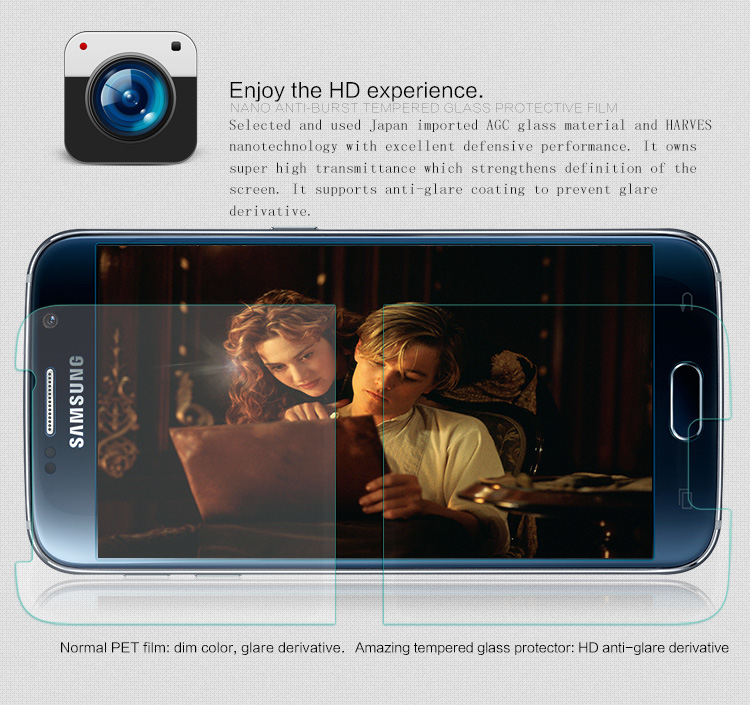 Kính cường lực Nillkin Amazing H dùng cho Samsung Galaxy S6 - Chính hãng
