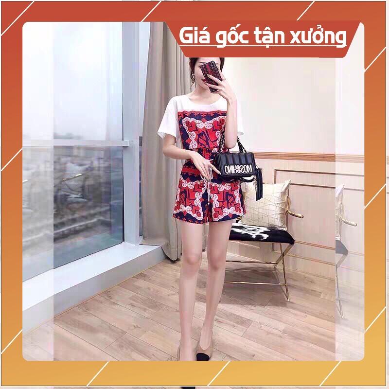 SET BỘ SHORT HOA ĐỎ CAO CẤP - KS479