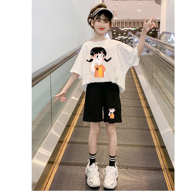 Bộ quần áo hè dành cho bé gái 6-12 tuổi . Xinh xắn, đáng yêu, thoáng mát KIDS GENZ-thun cao cấp 4 chiều chính phẩm