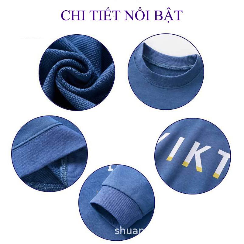 Áo thu đông bé gái bé trai chất cotton da cá đẹp nhiều màu ATD5