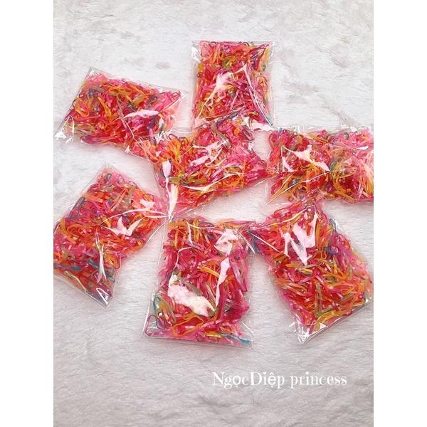 Chun buộc tóc bé gái, chun siêu co giãn siêu dai,dành cho bé yêu.Chun nhỏ chun to mix màu