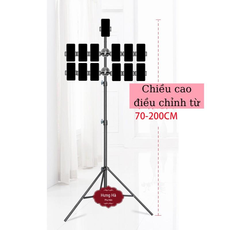 Cây live giá đỡ điện thoại livestream,quay tiktok 3 chân tripod cao từ 70cm đến 2m cho nhiều kẹp điện thoại thông minh