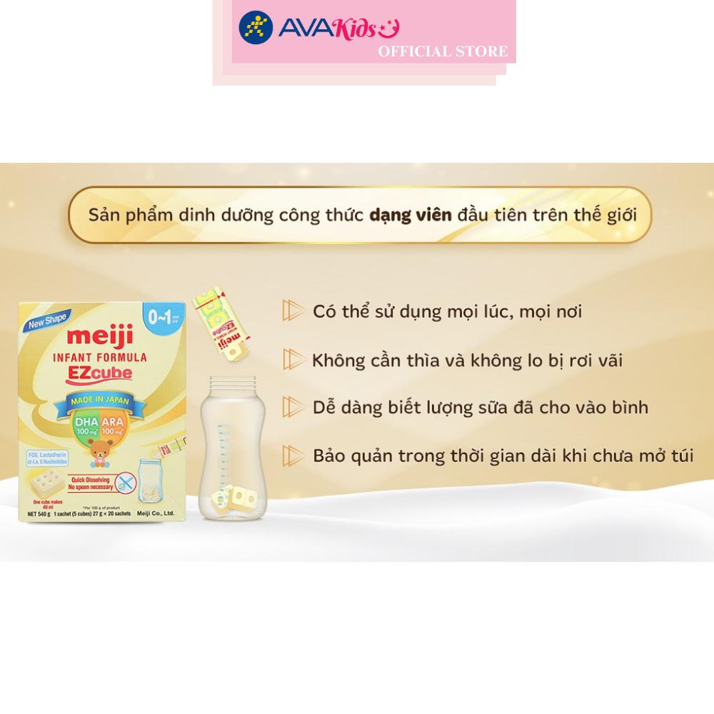 Sữa bột dạng thanh Meiji Infant Formula Ezcube 540g (0 - 12 tháng)