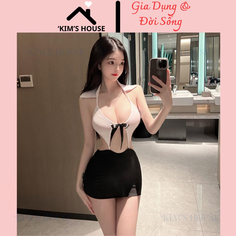 Cosplay Nàng Thư Ký Cutout Gợi Cảm ,Váy Ngủ Hóa Trang Nữ Trợ Lý Giám Đốc Sexy Quyến Rũ Và Gợi Cảm, Đồ Ngủ Cosplay C070