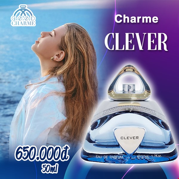 Nước hoa nữ cao cấp, Charme Clever, hương hoa nữ tính, toát lên sự hồn nhiên, yêu đời và hoạt bát, 50ml
