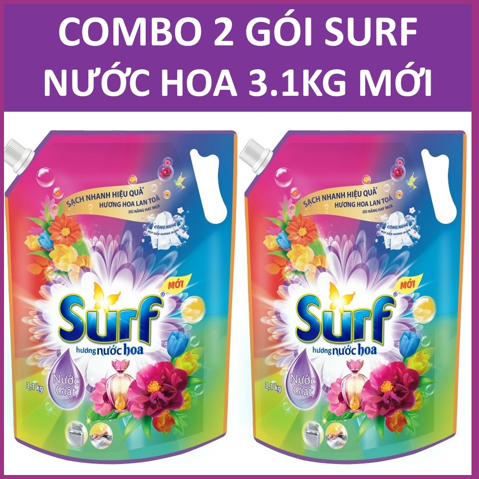 COMBO 2 túi nước giặt Surf Nước hoa 3.1KgX2