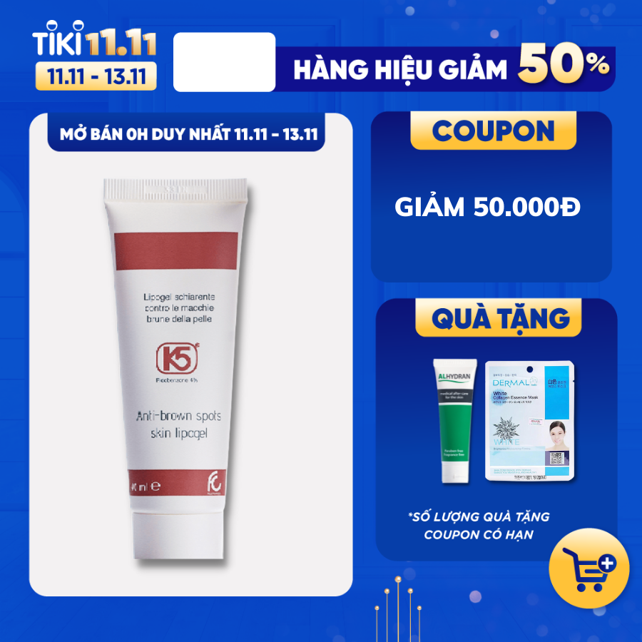 Kem hỗ trợ trị nám nhập khẩu trực tiếp từ Ý đã được chứng minh lâm sàng K5 Lipogel K5L01