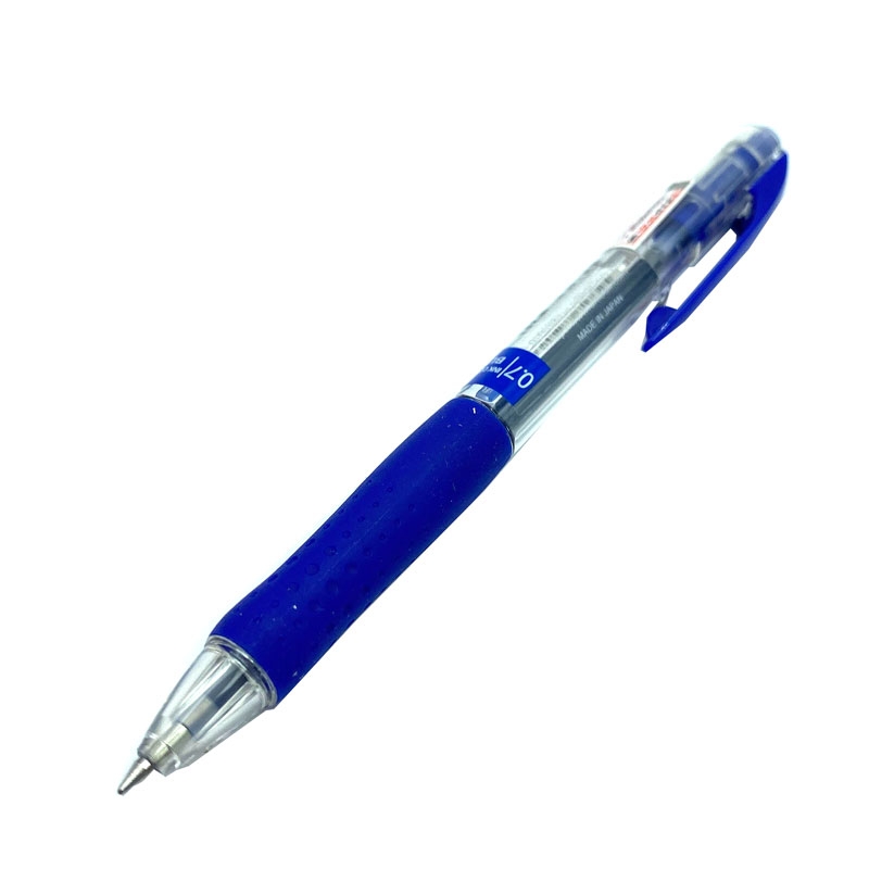 Bút Bi Bấm Uni Laknock 0.7mm SN-100 - Mực Xanh