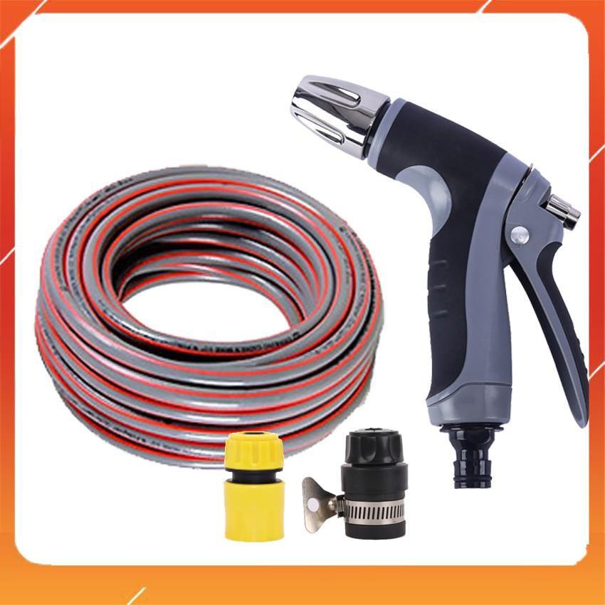 Bộ dây và vòi xịt tăng áp rửa xe tưới cây 206817