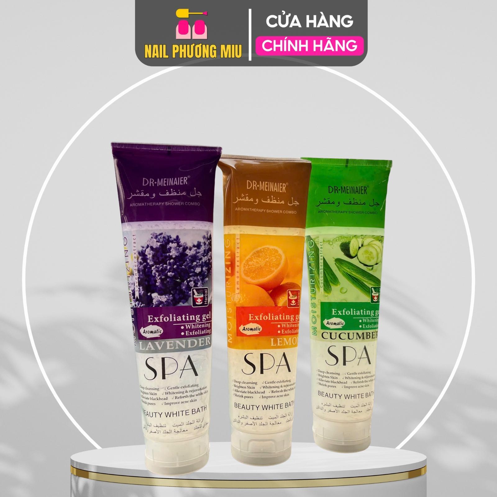 Gel Tẩy Da Chết Meinaier 350g Làm Nail, Tuýp Kem Tẩy Tế Bào Da Thừa Loại To, Làm Mát, Sáng Dịu Da Spa Beauty White Bath Dưỡng Body Nữ