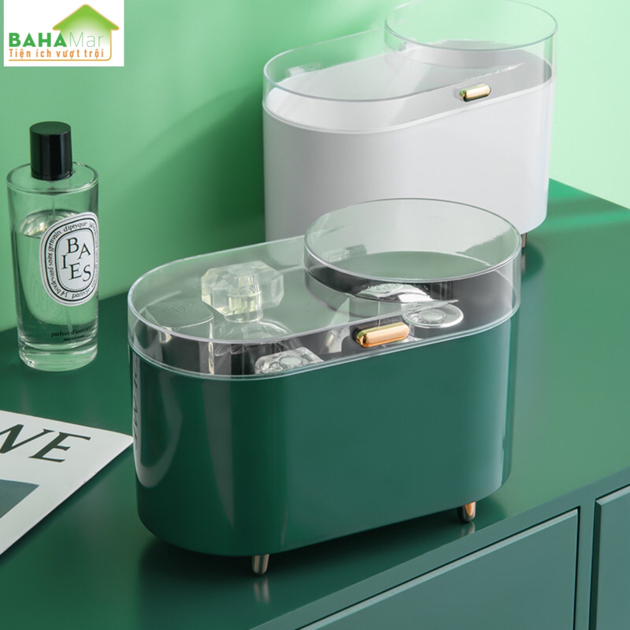 HỘP ĐỰNG NƯỚC HOA ĐỂ BÀN TRANG ĐIỂM "BAHAMAR" trang nhã và gọn gàng, tránh bụi bẩn