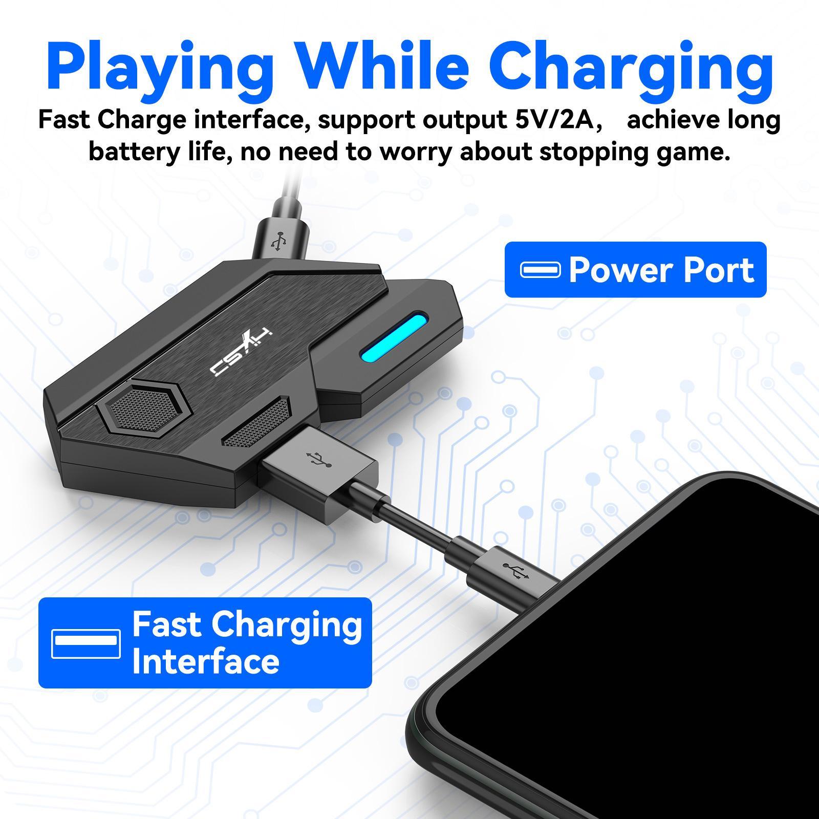 Mobile Gamepad Controller Gaming Converter Gamepad Adapters Professional Portable for Android Laptop Home Gaming Gamer Computer