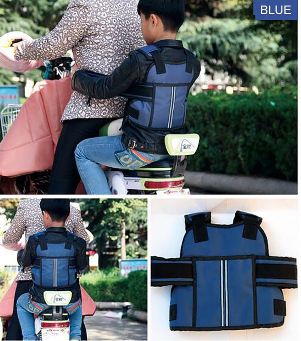 Trẻ em An Toàn Xe Máy Dây Đai Lưng Giữ Tấm Bảo Vệ Phản Ánh Áo Dây Đai Điều Chỉnh Trẻ Em An Toàn Dây Tàu Sân Bay Dây 3 Màu Sắc
