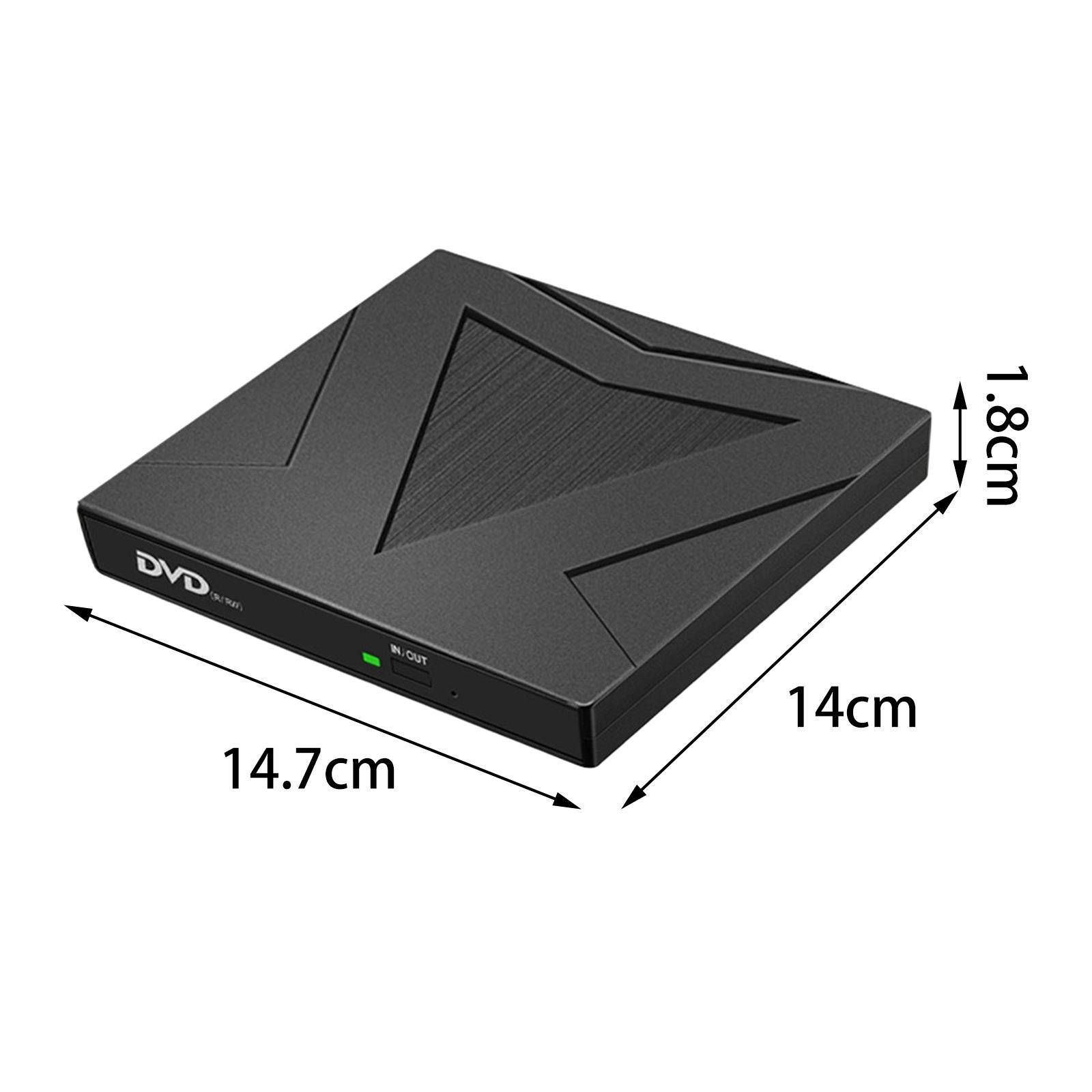 Computer Drive Burner USB 3.0 USB C Dual Ports DVD Rw Writer for Laptop