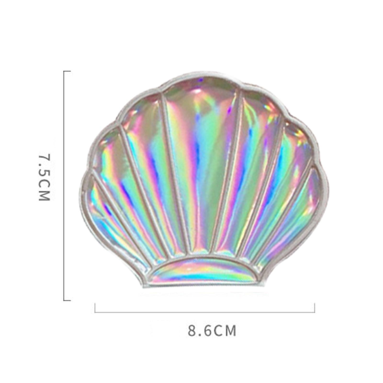 Makeup Mirror Cosmetic Double-Sided Shell Shape Handheld Mirror for Teen Girls Woman