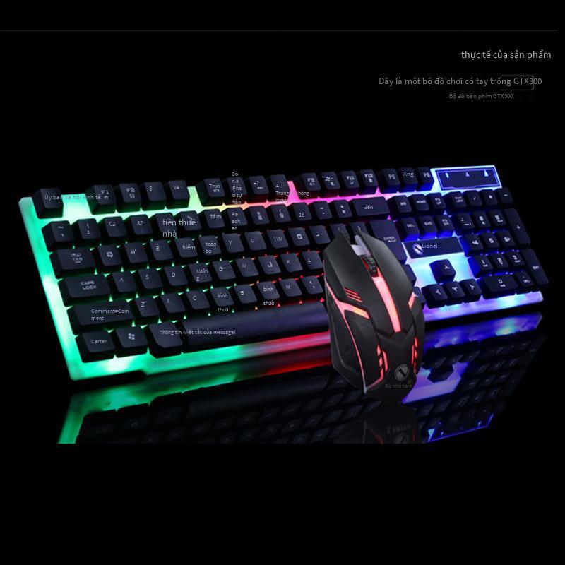 Khuyến Mãi Limei GTX300 Phát Quang Bộ Chuột Phím Tự Làm Máy Tính Lắp Đặt Phân Phối Có Dây USB Chuột Có Dây