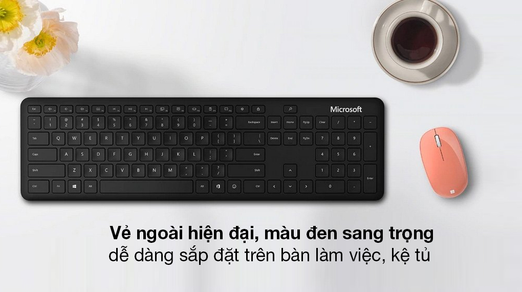 Bàn phím không dây Microsoft Bluetooth Keyboard ( QSZ-00017 ) - Hàng Chính Hãng