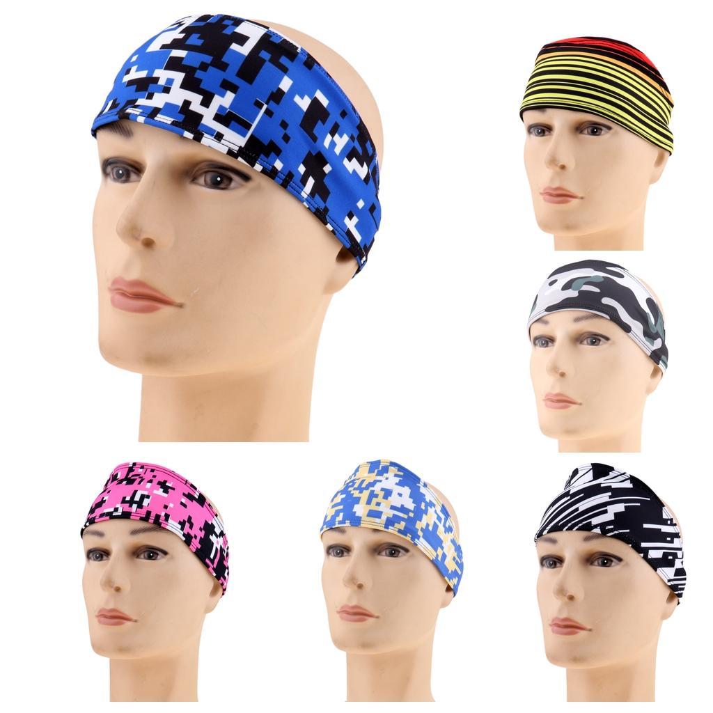 Men Women Gym Sweatband Headband Stretch Hair Band