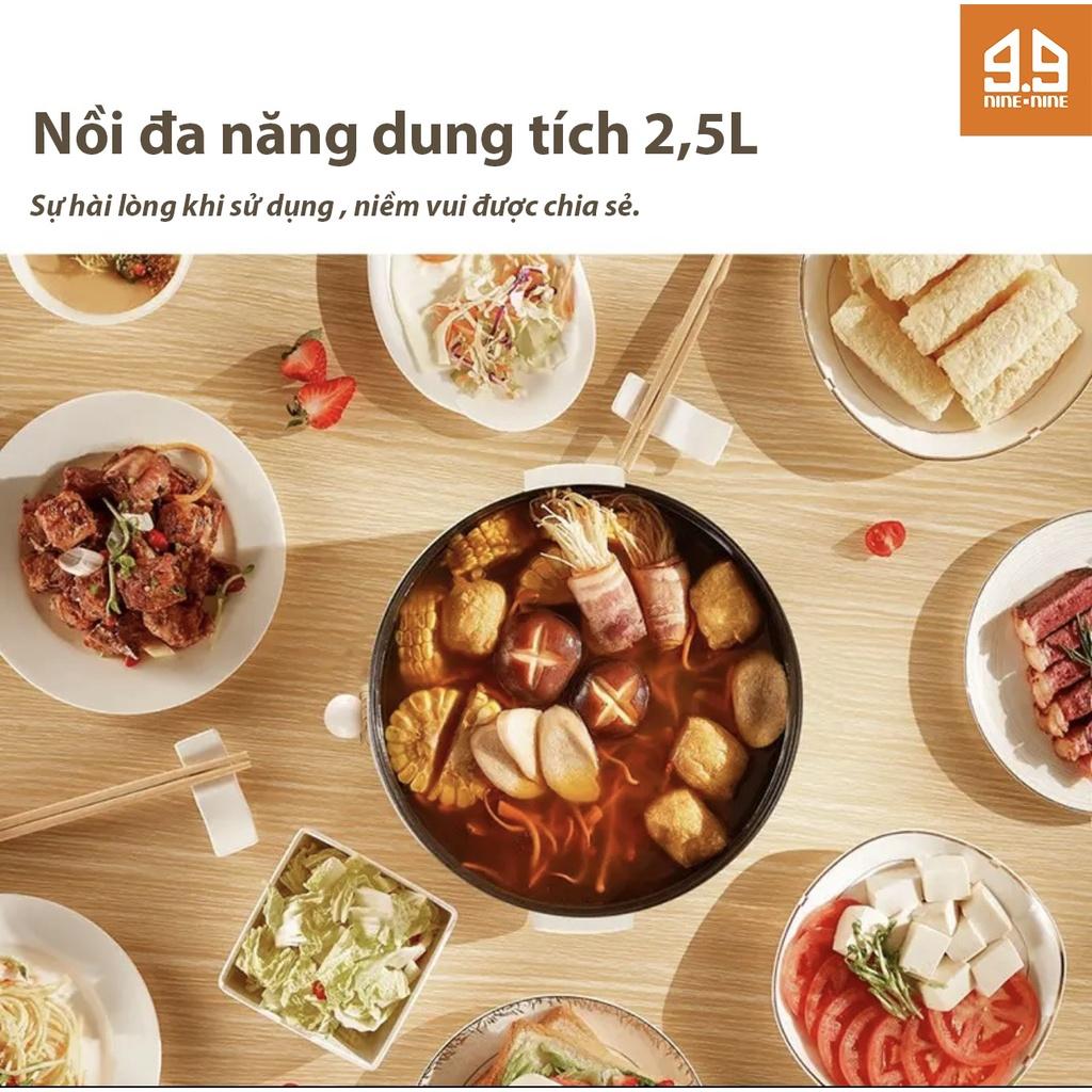 Nồi Điện Đa Năng Nấu Lẩu, Chiên, Xào, Rán, Chống Dính Vân Đá Dung Tích 2.5L