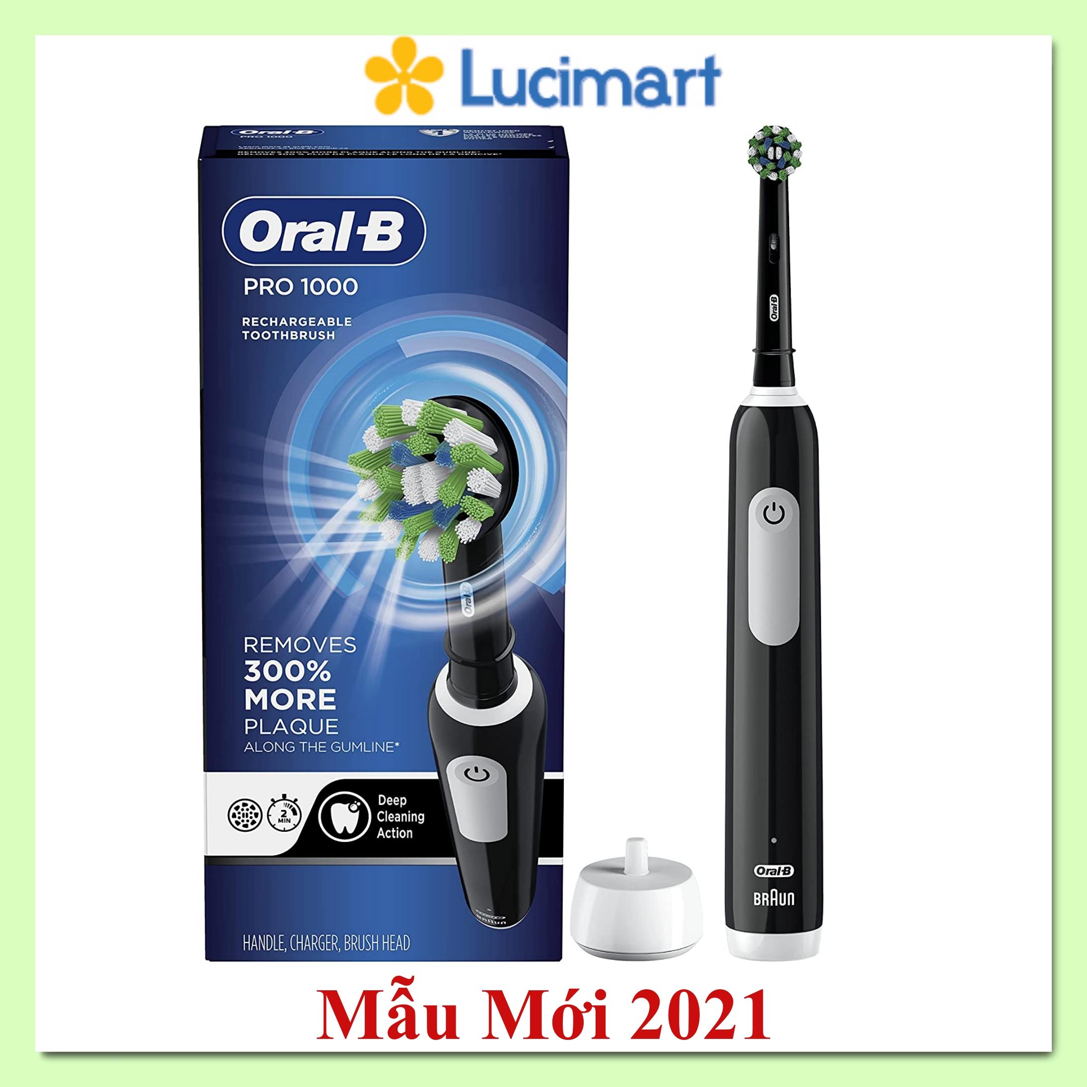 Bàn Chải Đánh Răng Điện Oral-B Pro 1000, Oral B Electric Toothbrush, Ngừa Sâu Răng, Nhập Đức, Hàng Chính Hãng