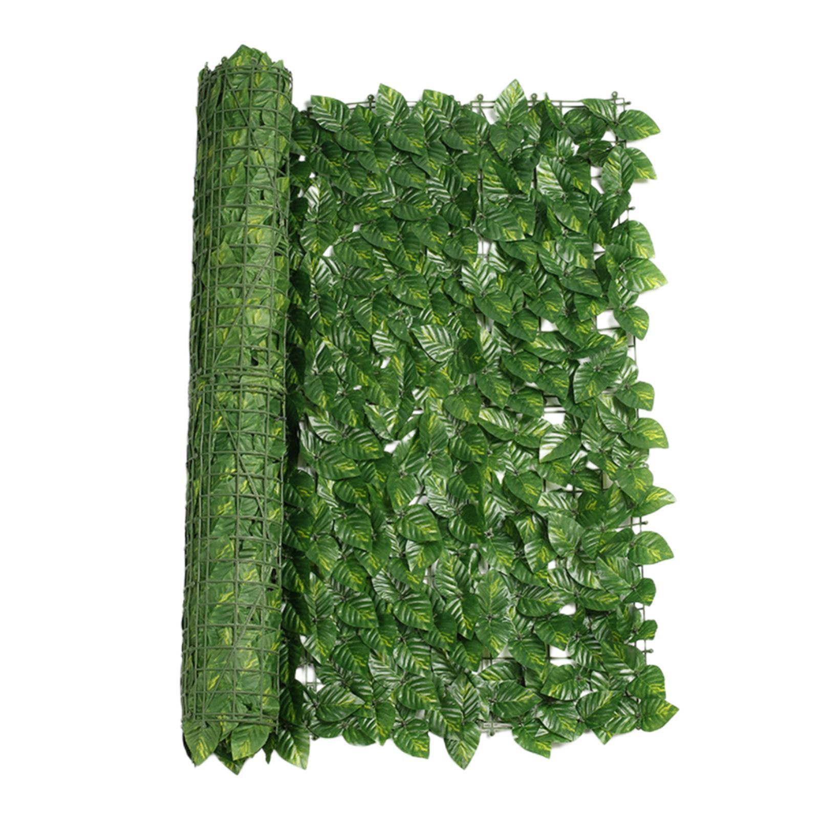 2pcs Artificial Faux Leaf Privacy Fence Screen Hedge Garden Decor 3Meter