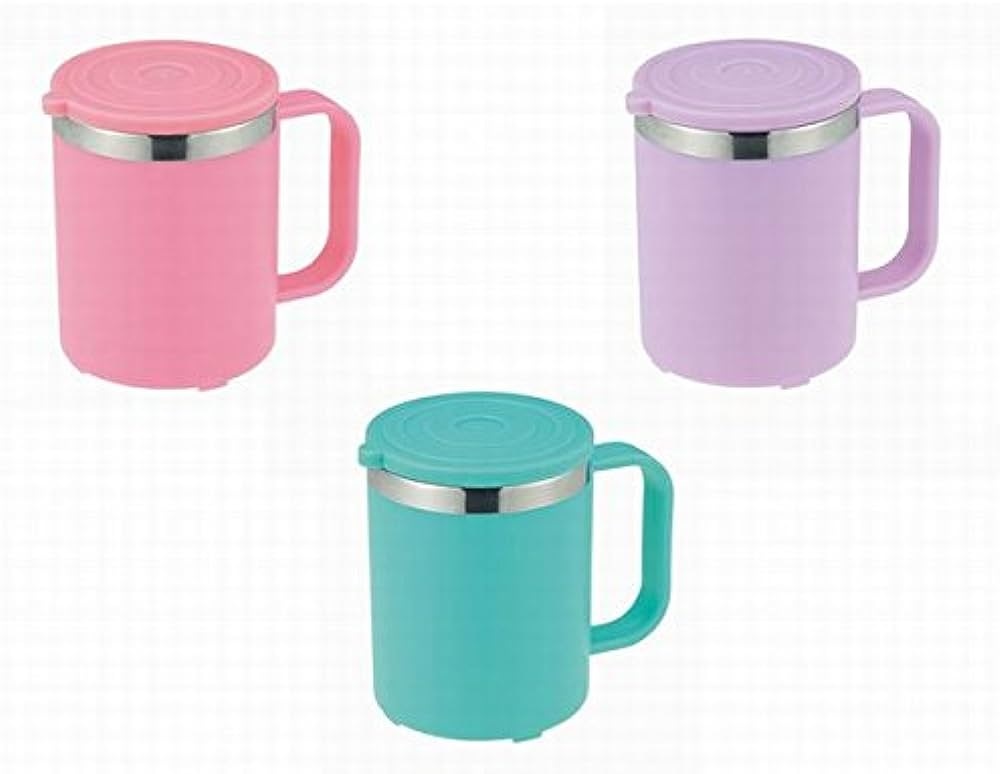 Cốc giữ nhiệt inox bọc nhựa Echo 220ml (Hồng|Tím|Xanh|) - Hàng nội địa Nhật Bản nhập khẩu chính hãng