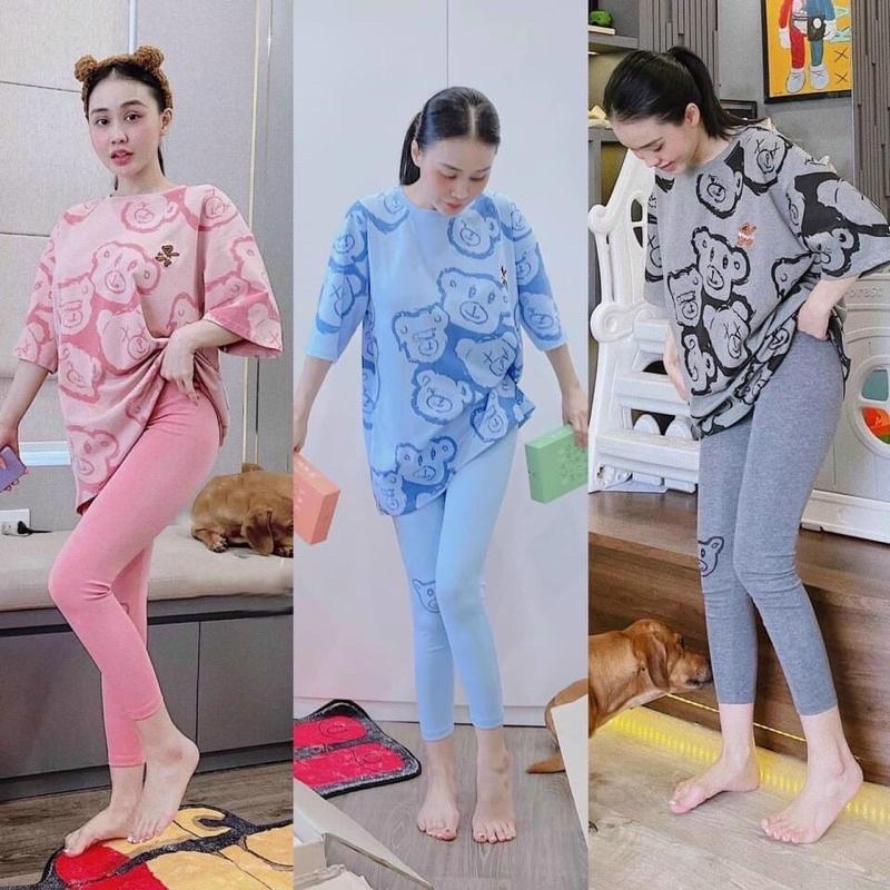 Đồ Bộ Quần Dài Cao Cấp, Kèm Ảnh Thật, Thun Cotton 100%, 40kg đến 60kg vừa