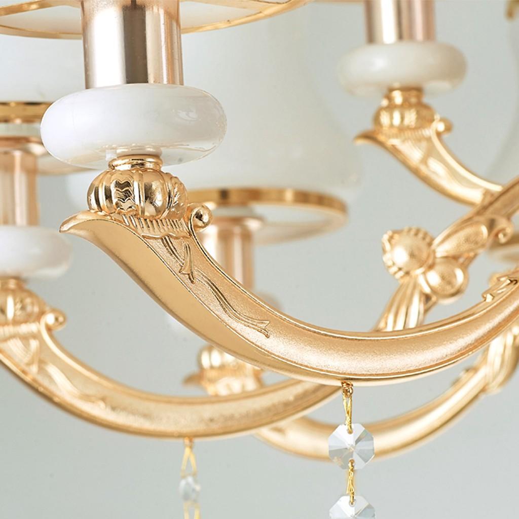 Đèn chùm TIANOS 8 tay kiểu dáng hiện đại trang trí nội thất sang trọng - kèm bóng LED chuyên dụng.