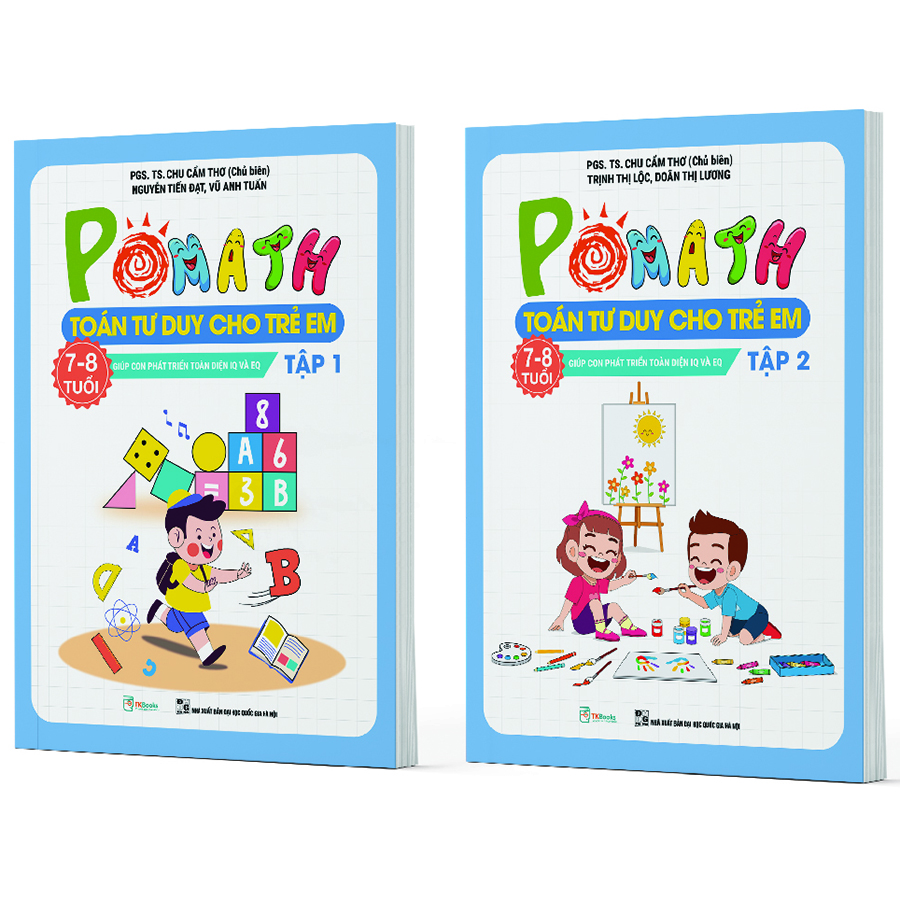 Combo Pomath - Toán Tư Duy Cho Trẻ Em 7 - 8 Tuổi 2 Tập