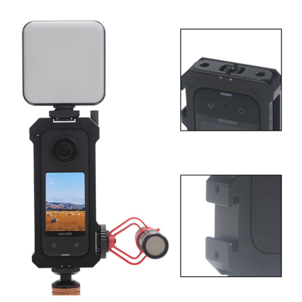 Cho Insta360 X3 Khung Hợp Kim Nhôm Camera Thể Thao Mở Rộng Phụ Kiện Khung Bảo Vệ Cho Insta360 Một X3