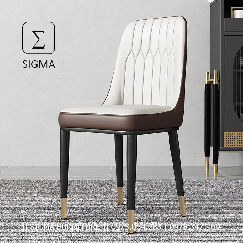 SIGMA FURNITURE - Ghế MONET nhập khẩu, khung kim loại chắc chắn, đệm bọc da cao cấp