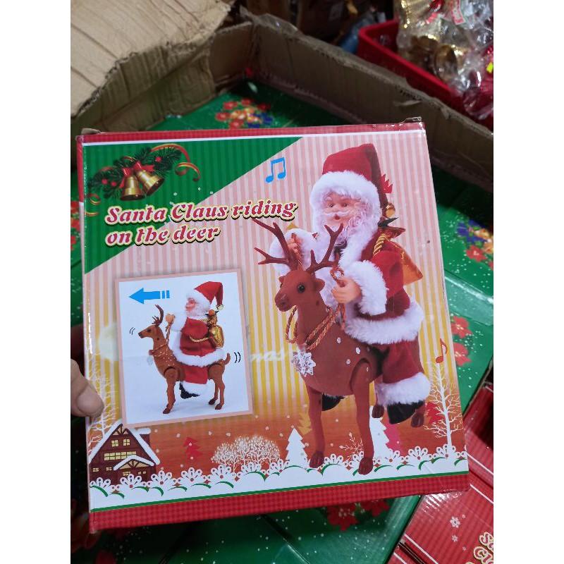 ÔNG GIÀ NOEL SIZE ĐẠI 30CM bin nhạc đèn