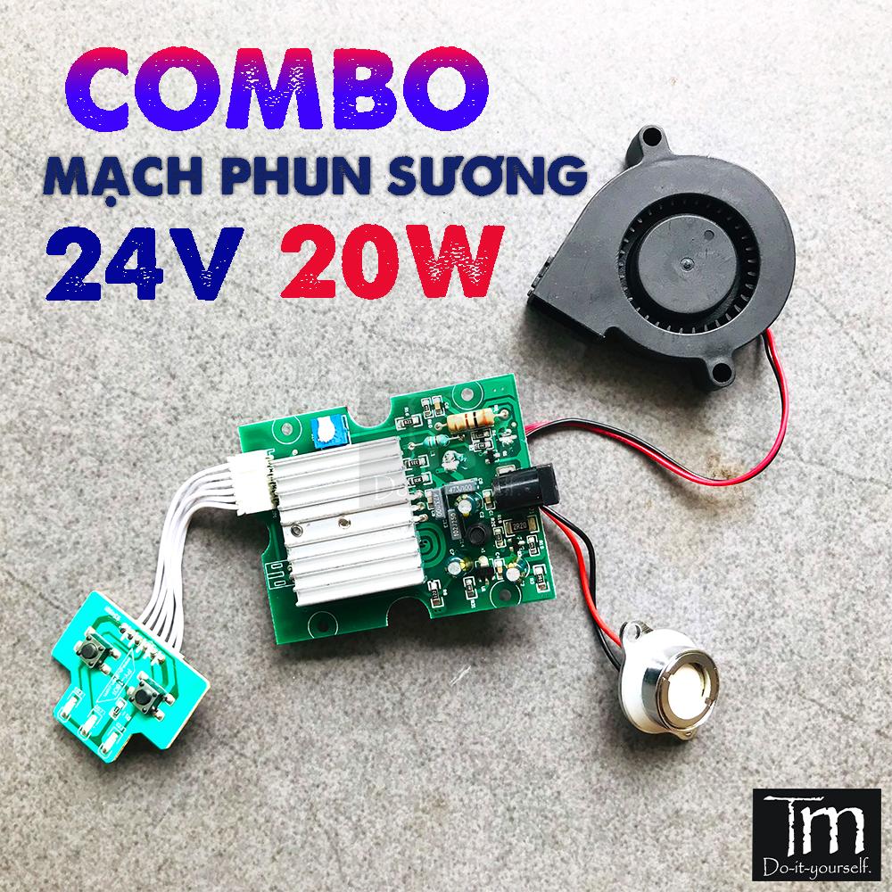 Bộ mạch Phun Sương Siêu Âm 24V 20W