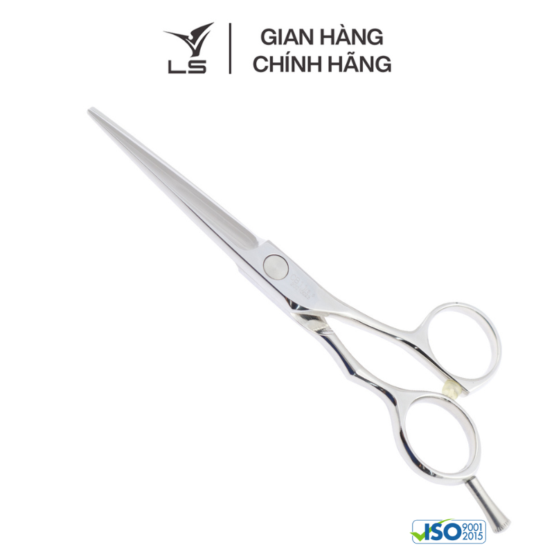 Kéo cắt tóc LS lưỡi thẳng quai offset phẳng đỡ ngón tháo rời CB11/5.5