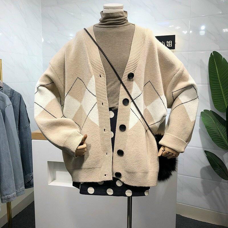 Áo Cardigan Họa Tiết Kim Cương