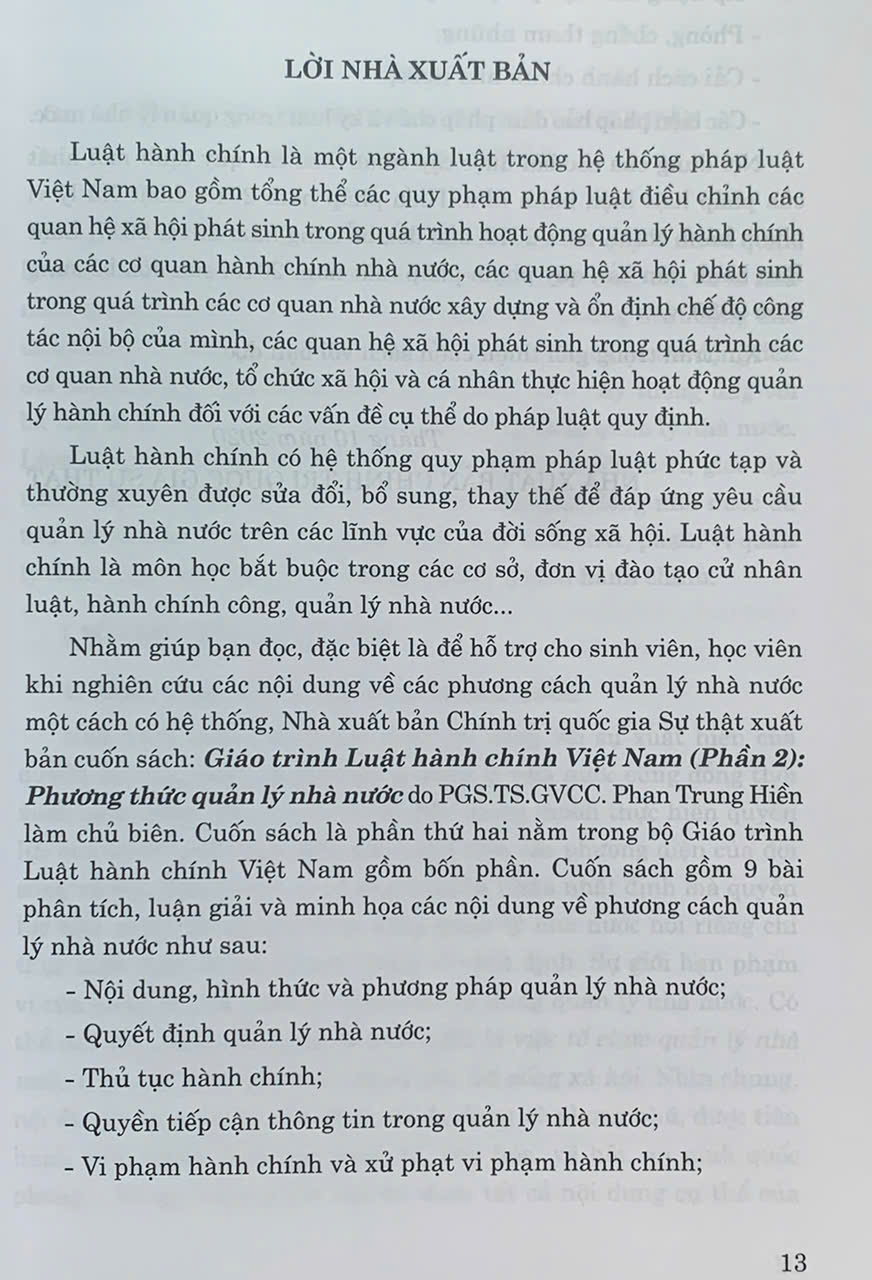 Bộ Giáo trình Luật hành chính Việt Nam (phần 1 và phần 2)
