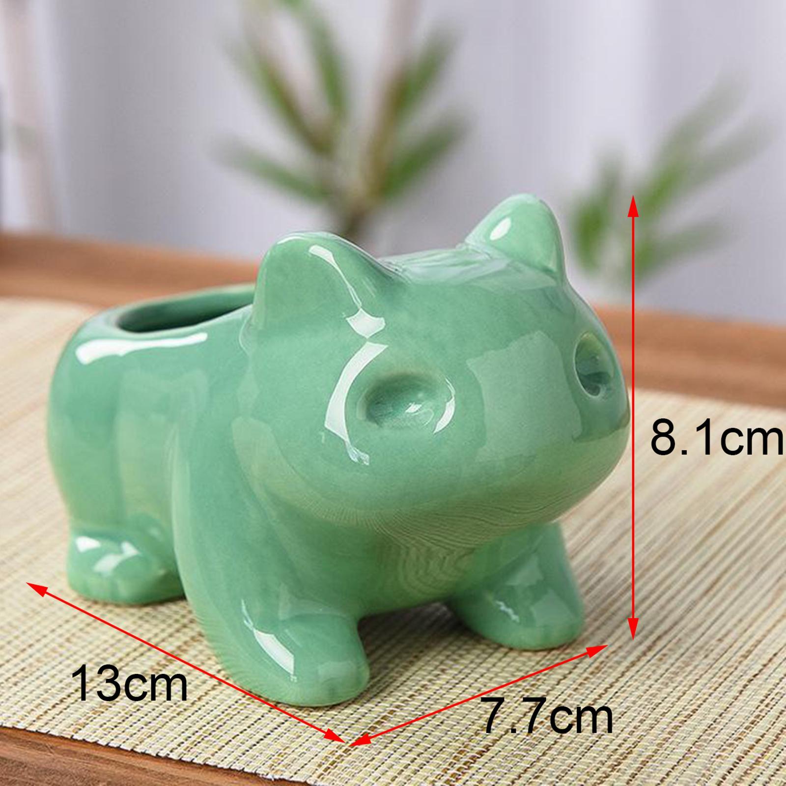 Cute Cartoon Frog Shaped Ceramic Succulent Cactus Pot Decor M
