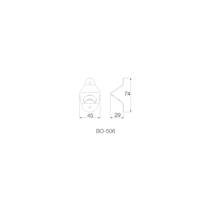 Mở nắp chai gắn tường - BO-506 - INOX SUS 304