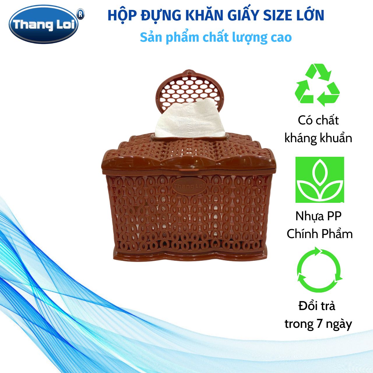 Hộp Đựng Khăn Giấy Vuông Size Trung