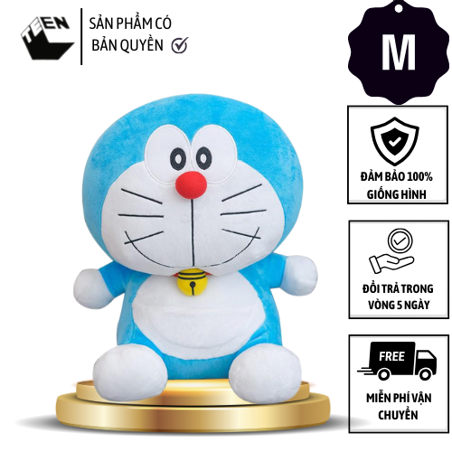 Thú bông Doraemon Size M , Thú Nhồi Bông, Đồ Chơi  - Sản Phẩm Có Bản Quyền, Phân Phối Bởi Teenbox