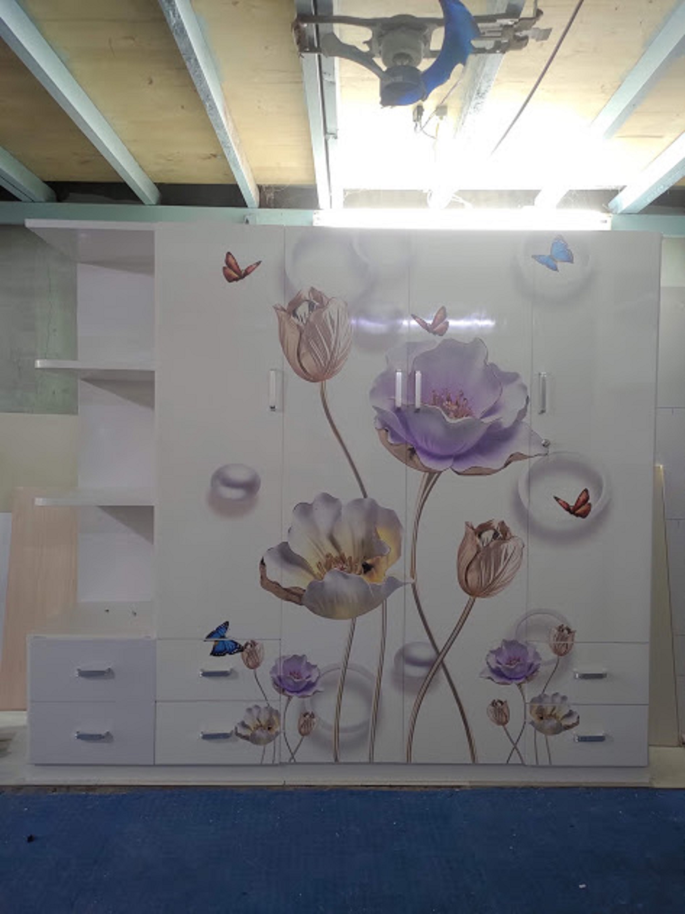 Tủ Nhựa Đài Loan 4 Cánh 1 Kệ In 3D 490
